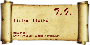 Tisler Ildikó névjegykártya