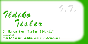 ildiko tisler business card